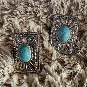 Pretty turquoise and silver earrings